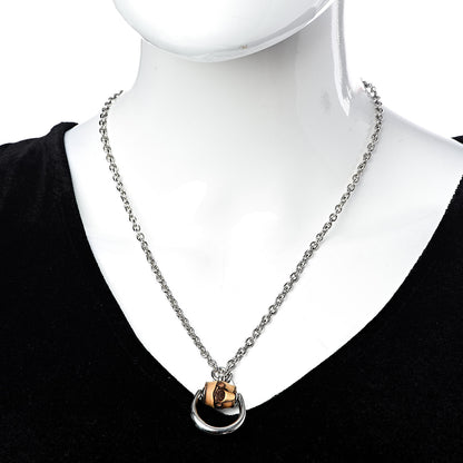 Gucci Sterling Silver Bamboo Horsebit Pendant Necklace 2 of 7