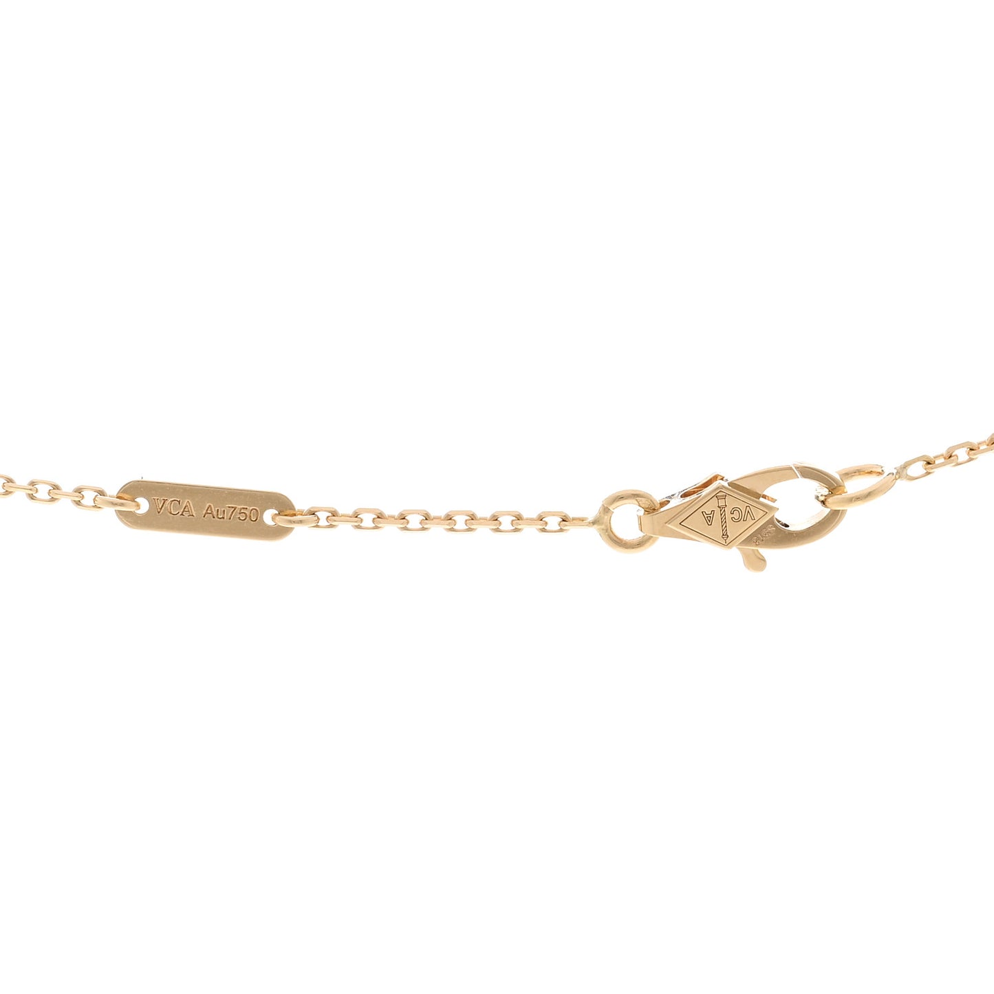 18K Yellow Gold Mother of Pearl Sweet Alhambra Butterfly Pendant Necklace