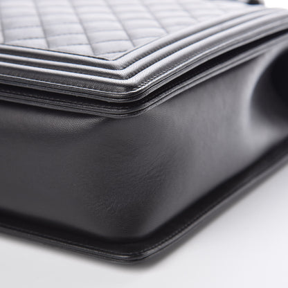 Chanel Lambskin Quilted Large Boy Flap Black 12 of 12