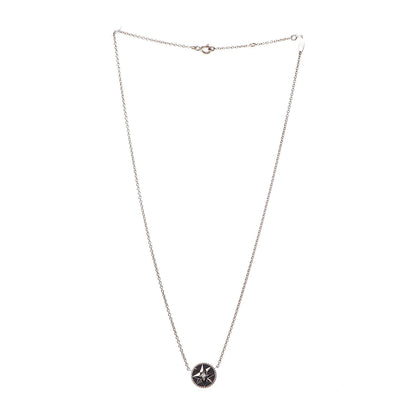 Christian Dior 18K Rose Gold Diamond Black Onyx Rose Des Vents Necklace 3 of 8