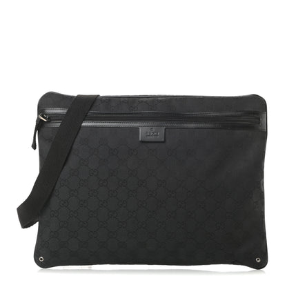 Gucci Monogram Messenger Bag Black 1 of 10
