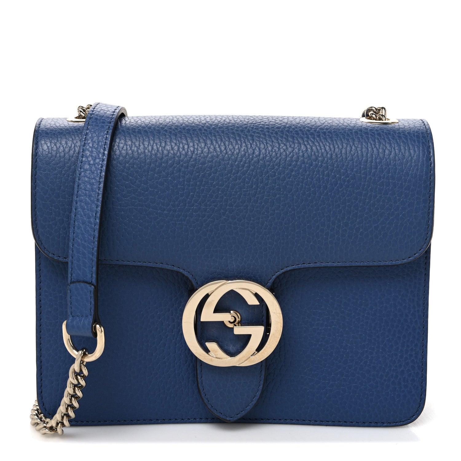 Gucci Dollar Calfskin Small Interlocking G Shoulder Bag Caspian 1 of 10