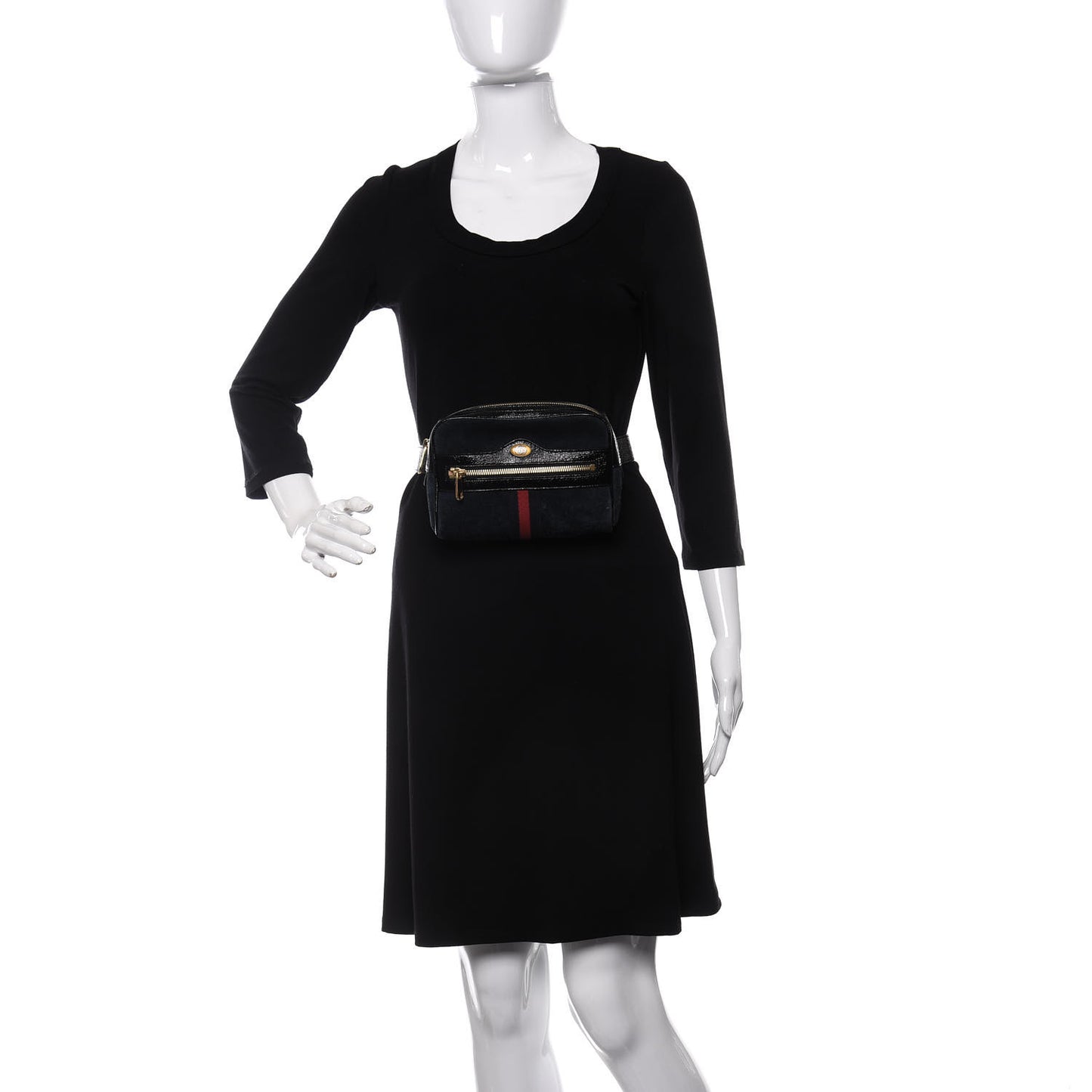 Suede Patent Small Ophidia Belt Bag 75 30 Blue Black