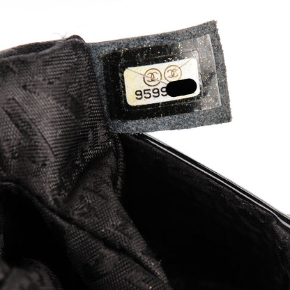 Chanel Patent Square Stitched CC Flap Clutch Black 7 of 7