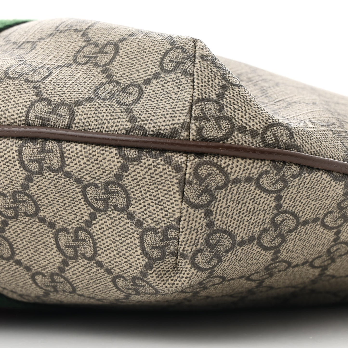 GG Supreme Monogram Web Small Ophidia Half Moon Hobo Brown