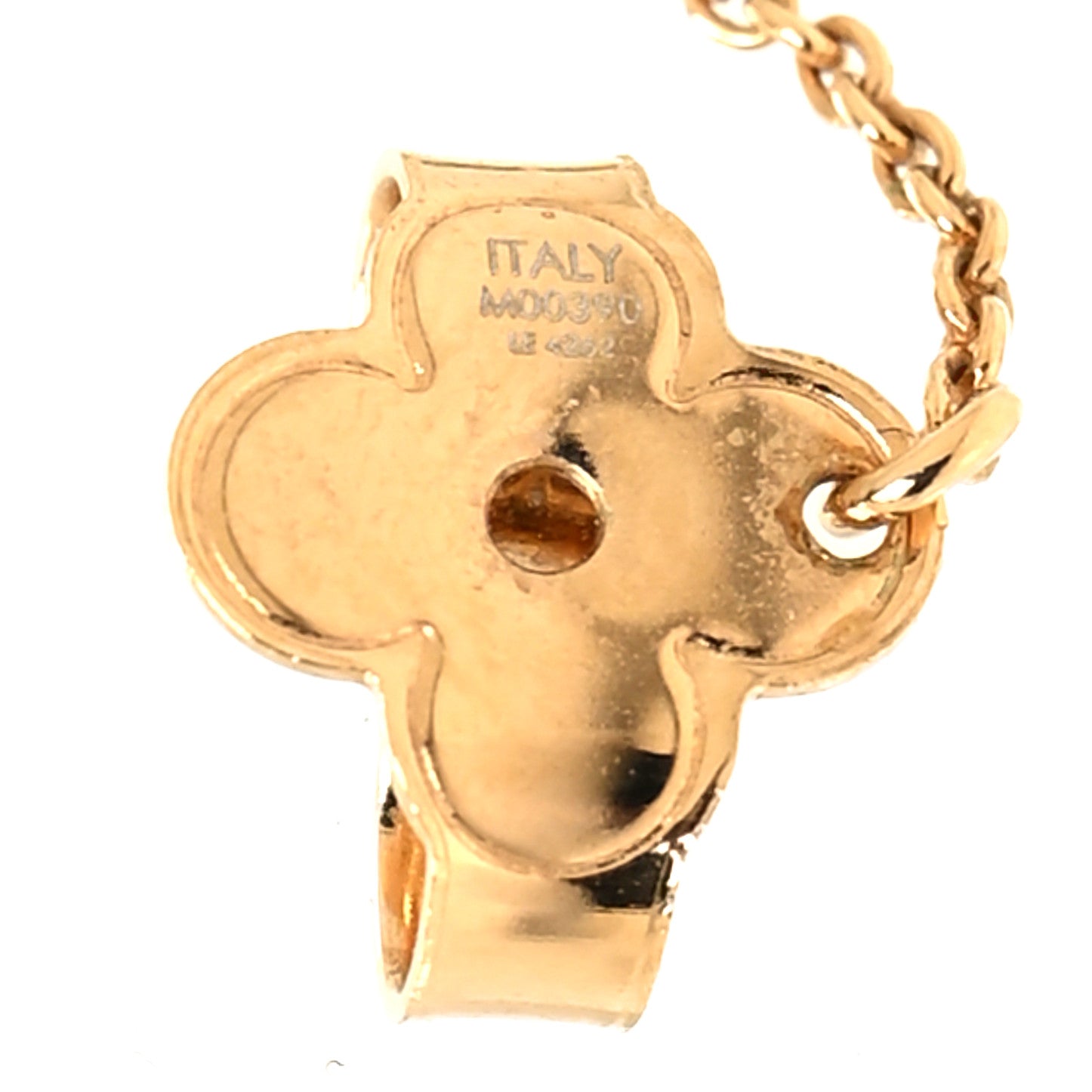 Louis Vuitton Metal Crystal Petit Louis Earrings Gold 4 of 5