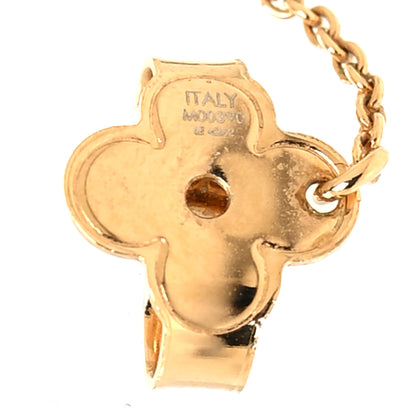 Louis Vuitton Metal Crystal Petit Louis Earrings Gold 4 of 5