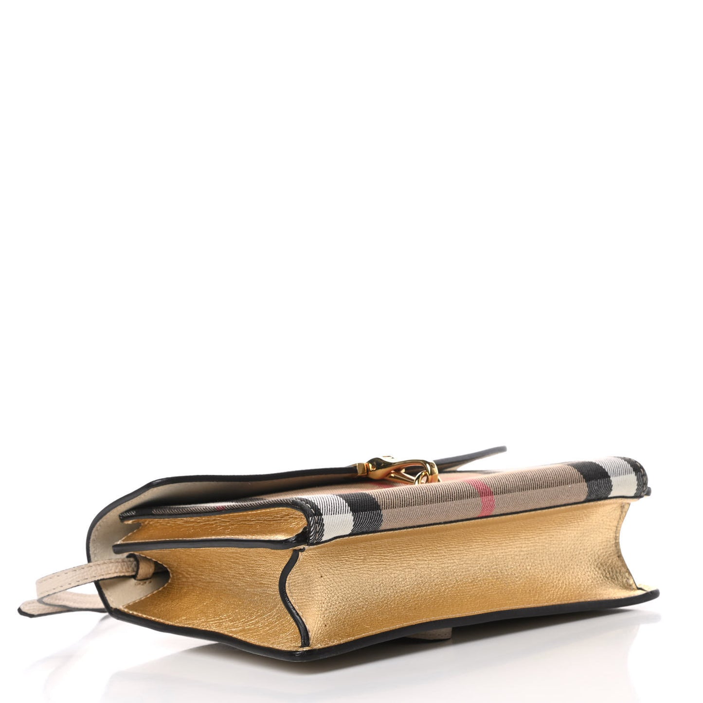 Derby Calfskin House Check Small Macken Crossbody Bag Limestone