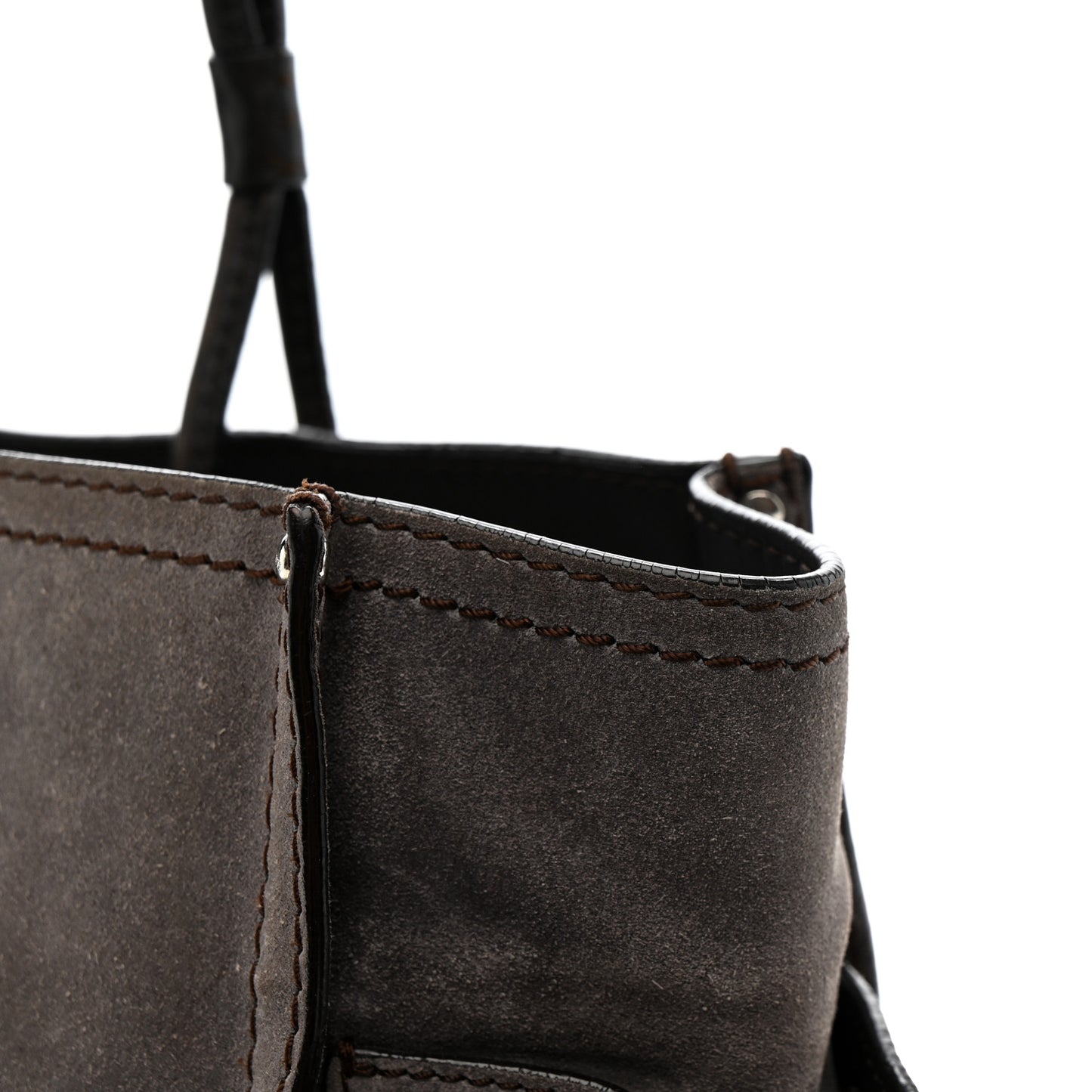 Suede Anagram Tote Grey