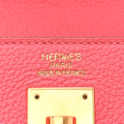 Hermes Taurillon Clemence Kelly Retourne 35 Rose Azalee 6 of 16