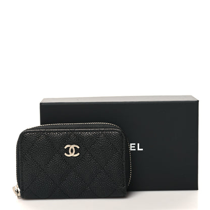 Chanel Caviar Quilted Zip Coin Purse Black 8 of 8