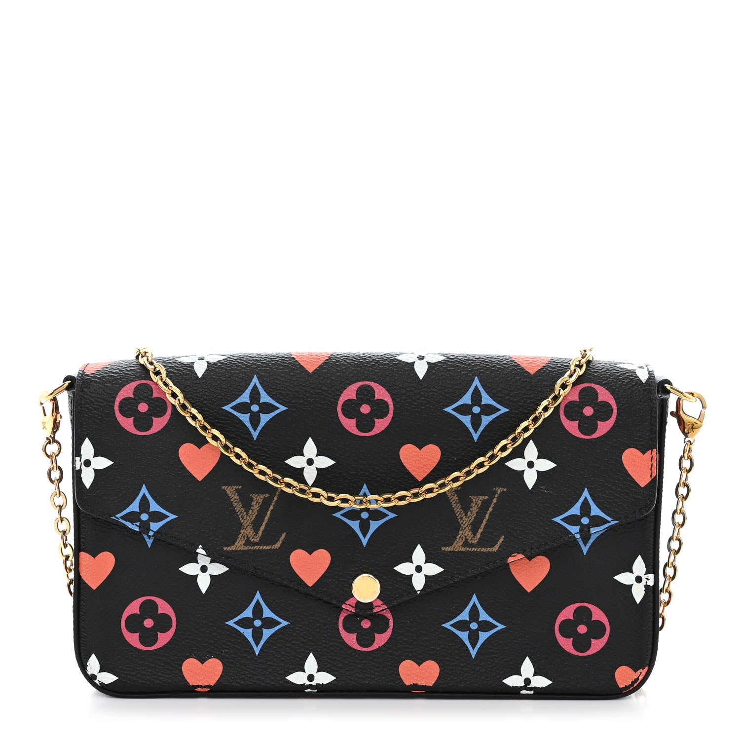 Louis Vuitton Game On Felicie Chain Wallet Black 1 of 10