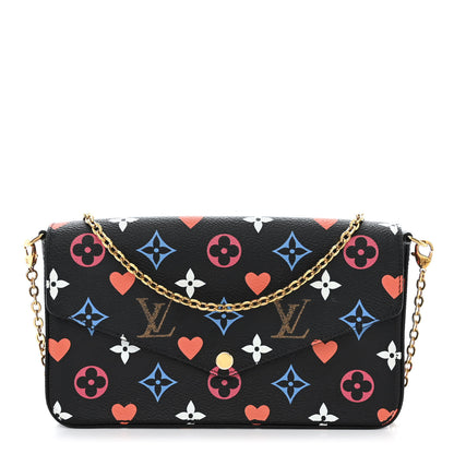 Louis Vuitton Game On Felicie Chain Wallet Black 1 of 10