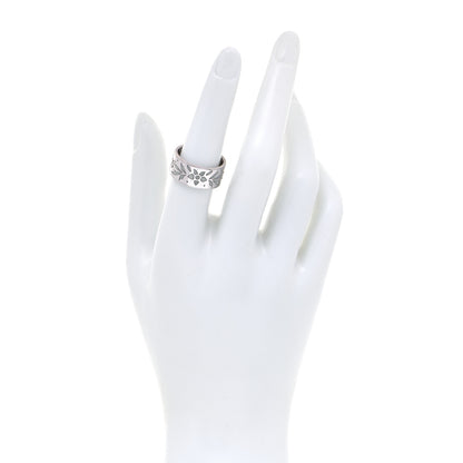 Gucci 18K White Gold Enamel Icon Blooms Wide Ring 54 7 2 of 5