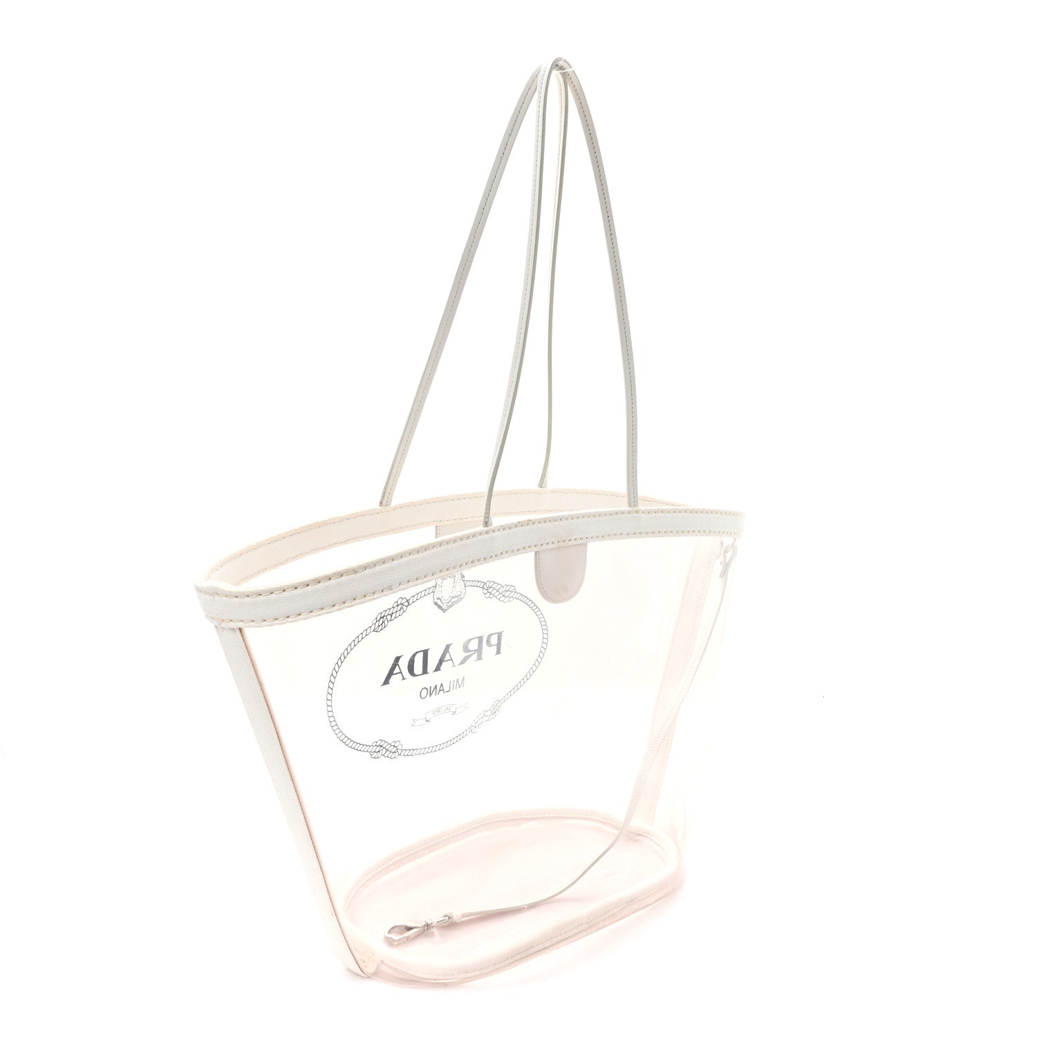 Prada PVC Canapa Tote White 4 of 13