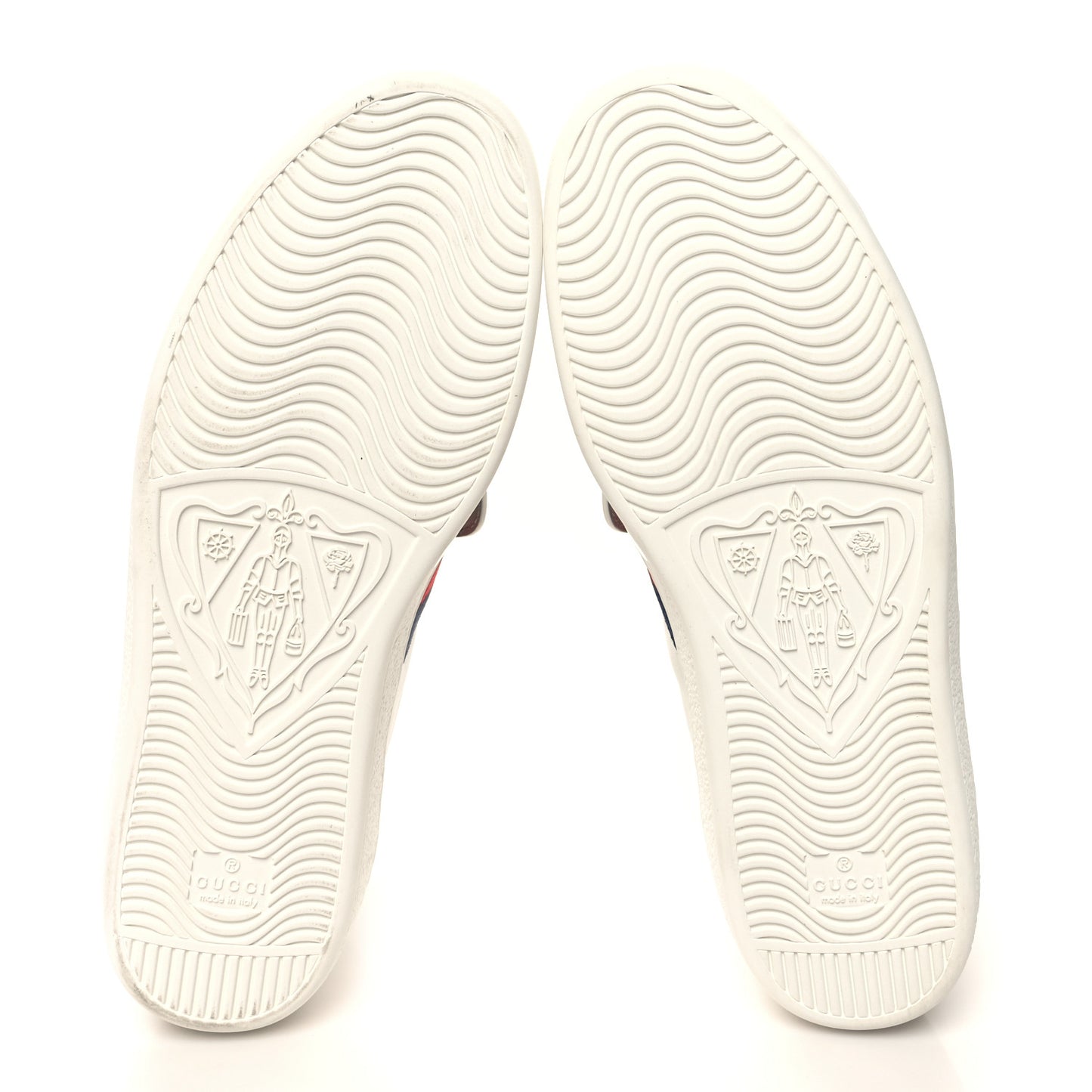 Calfskin Web Wolf Removable Patches Mens Ace High Top Sneakers 8.5 White