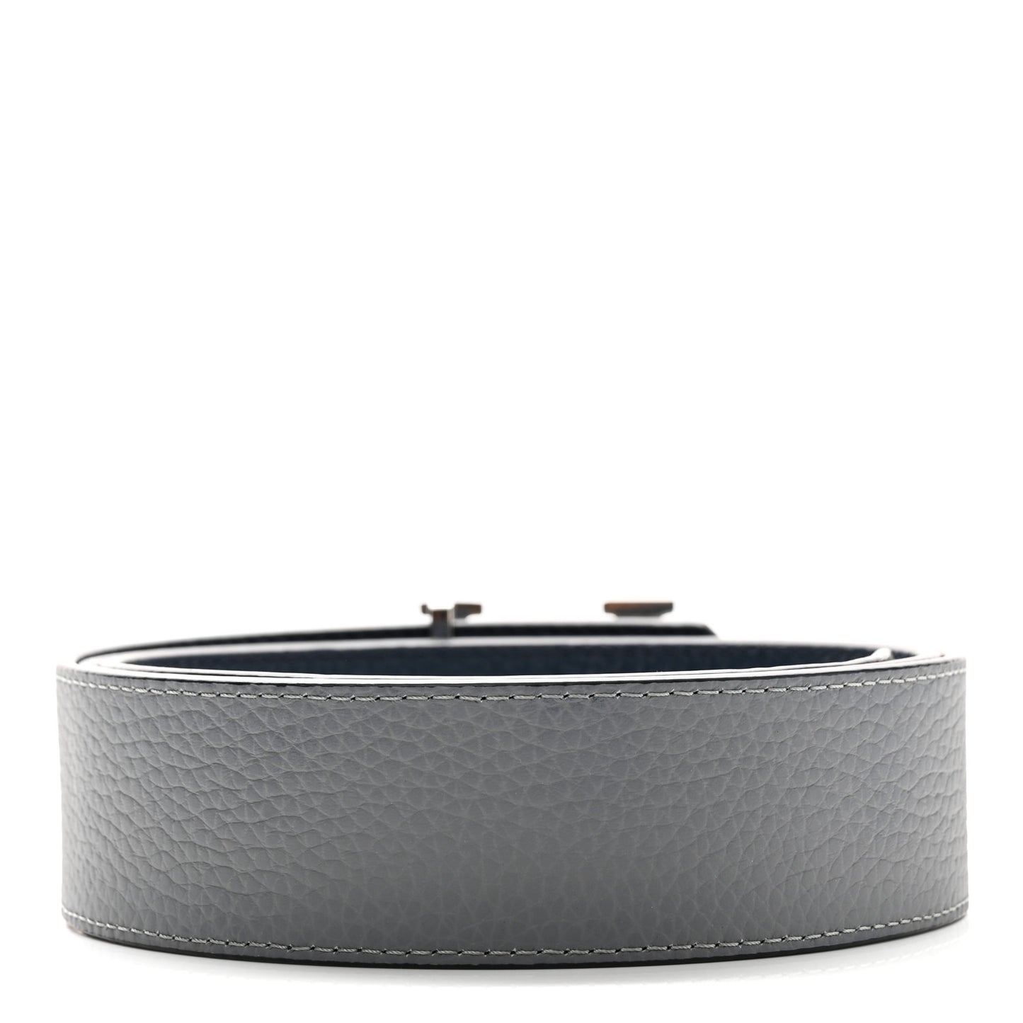 Taurillon Calfskin 30mm LV Initiales Reversible Belt 100 40 Navy