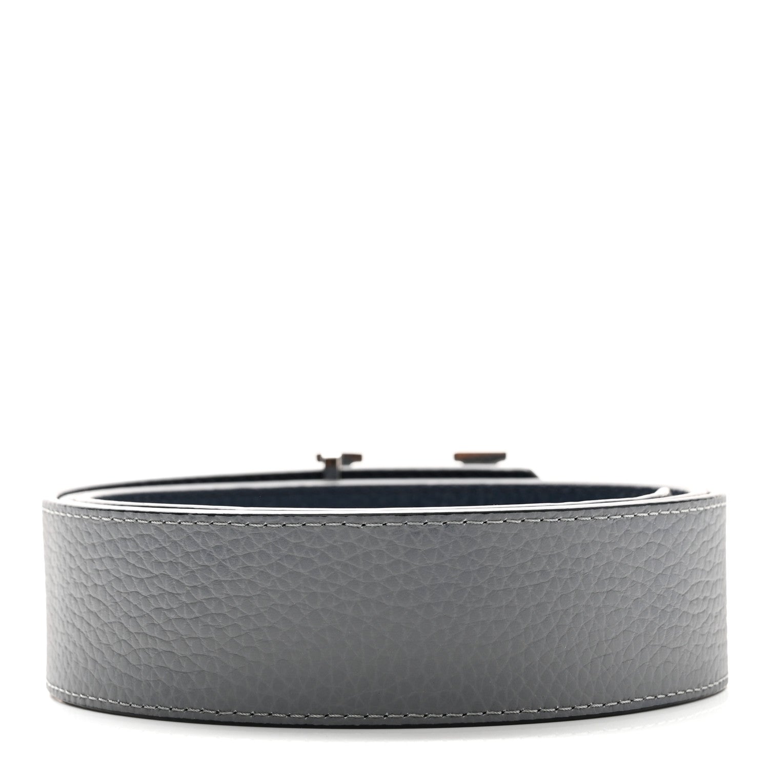 Louis Vuitton Taurillon Calfskin 30mm LV Initiales Reversible Belt 100 40 Navy 3 of 9