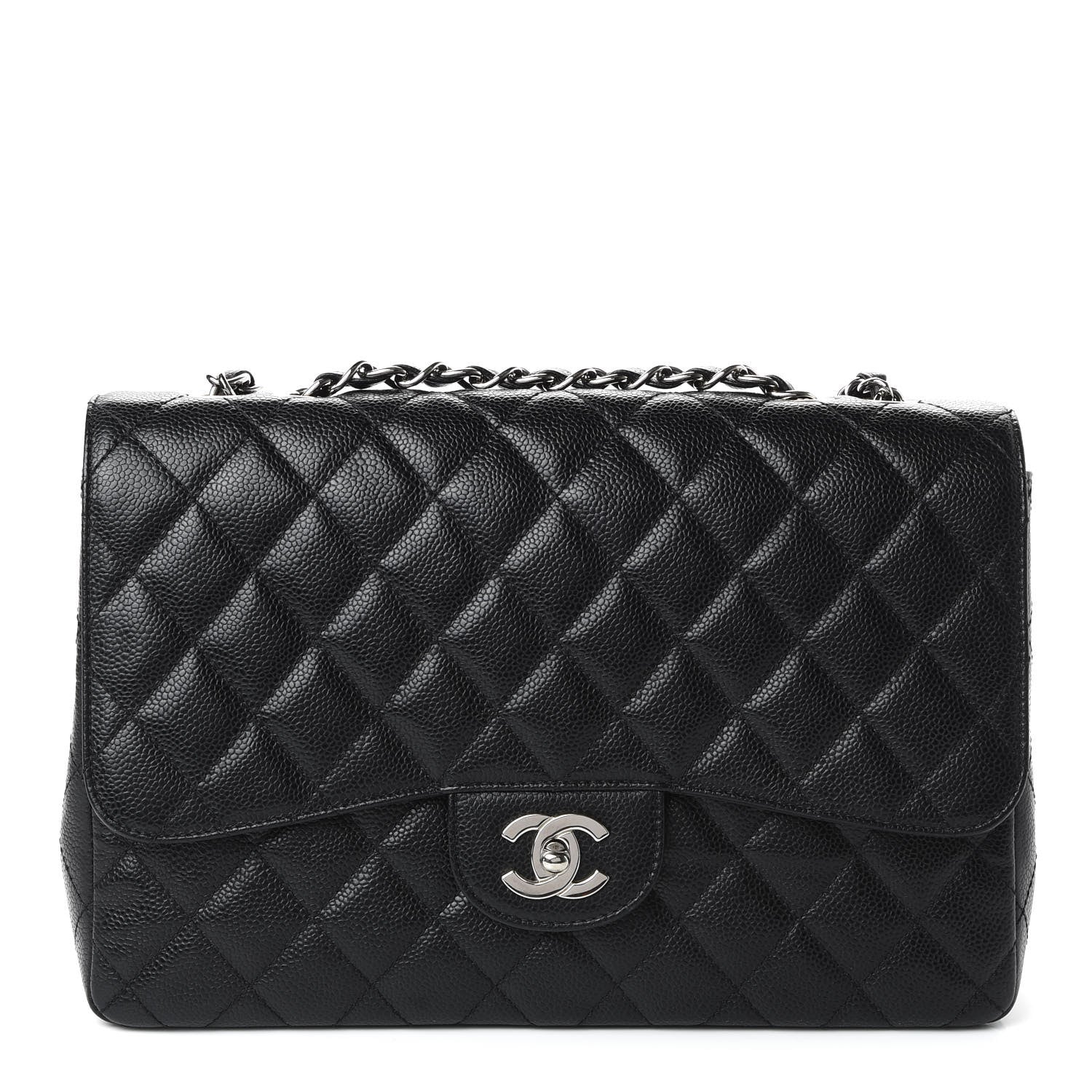 Chanel Caviar Quilted Jumbo Single Flap Black 1 of 11