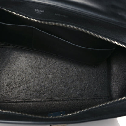 Celine Drummed Calfskin Suede Medium Trapeze Black 4 of 5
