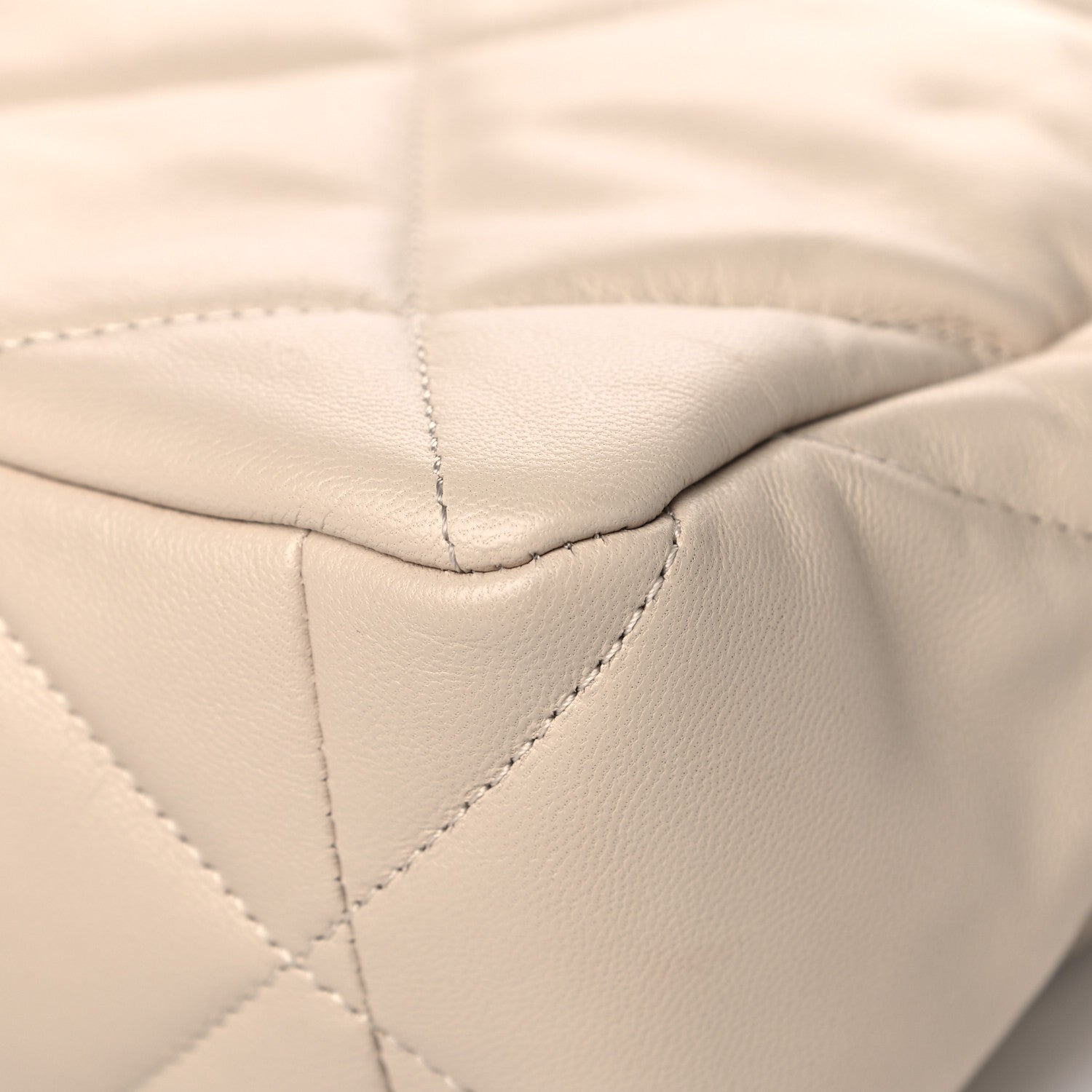 Chanel Goatskin Quilted Large Chanel 19 Flap Beige 11 of 12
