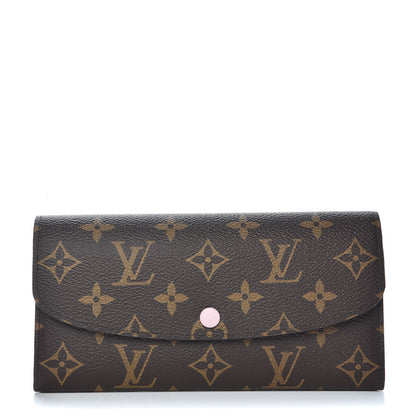 Louis Vuitton Monogram Emilie Wallet Rose Ballerine 1 of 8