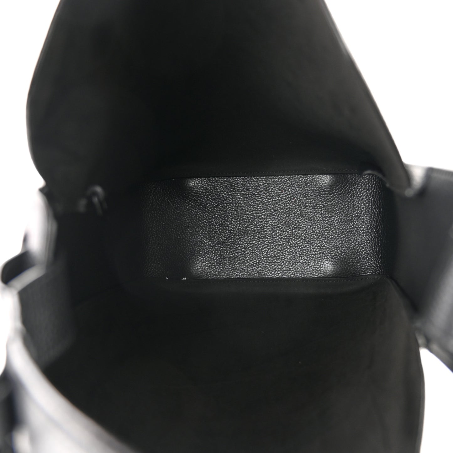 Calfskin Logo Embossed Small Tool 2.0 North-South Tote Black