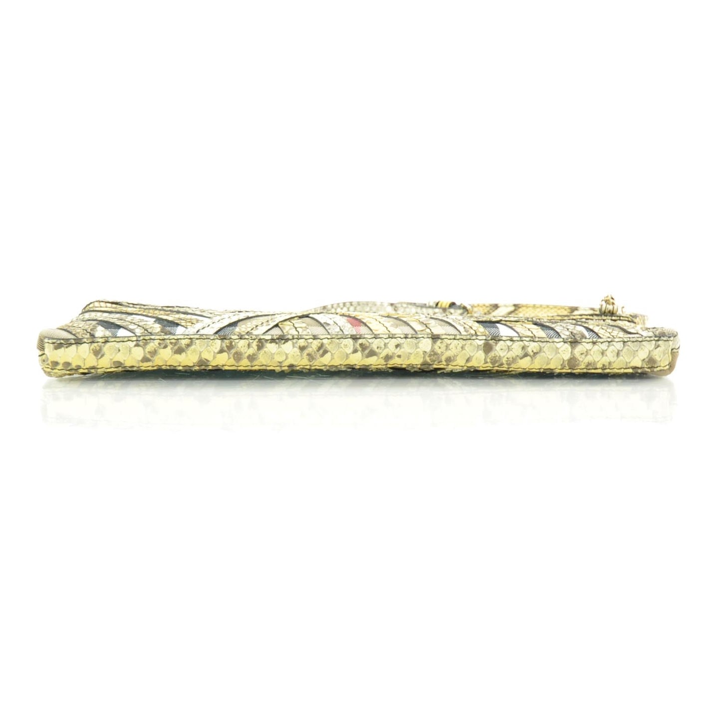 Python House Check Stitched Bridle Clutch Bag