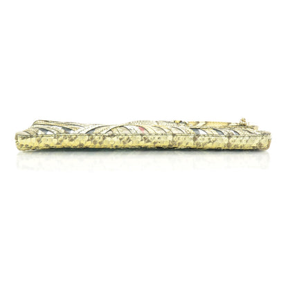 Burberry Python House Check Stitched Bridle Clutch Bag 5 of 11