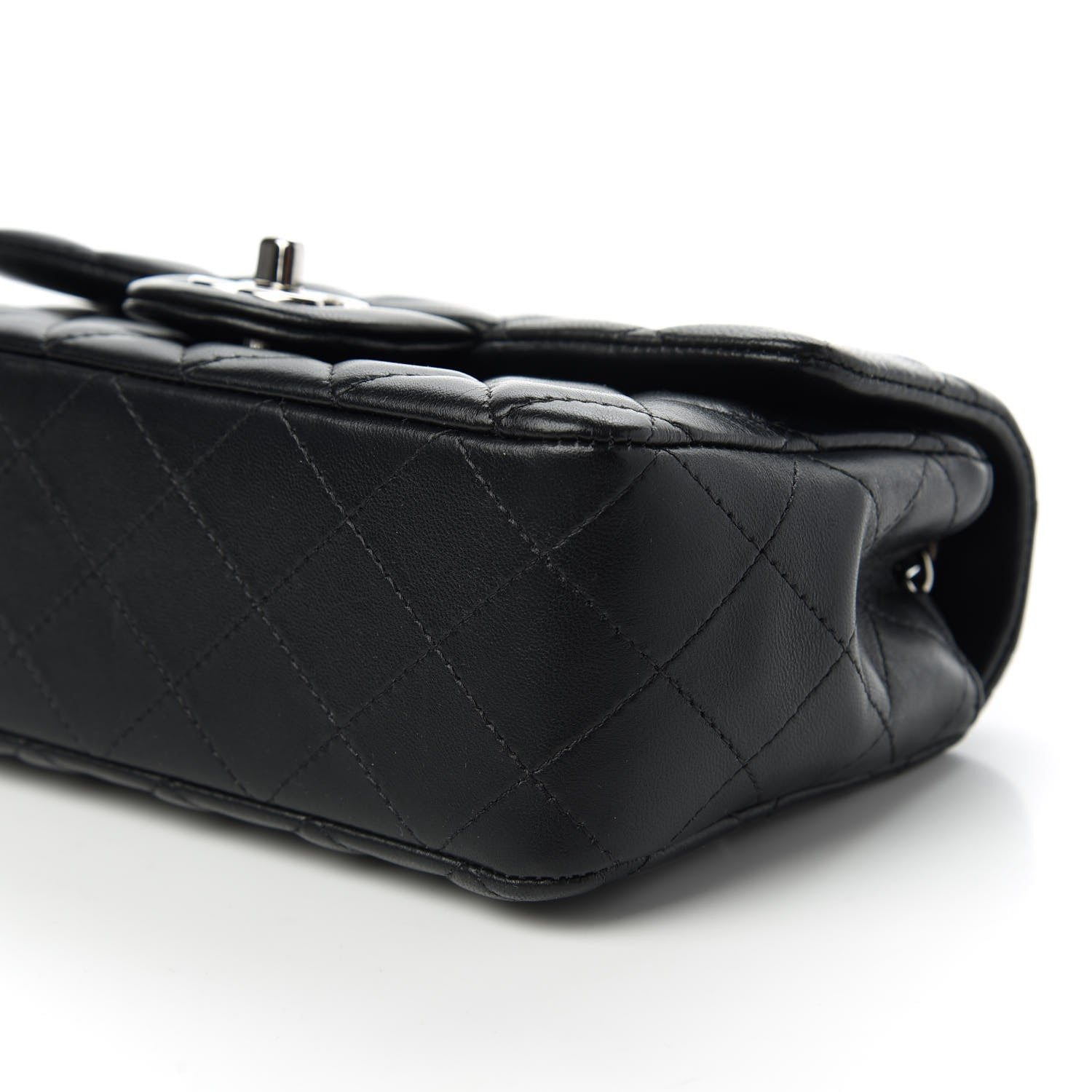 Chanel Lambskin Quilted Mini Rectangular Flap Black 7 of 10