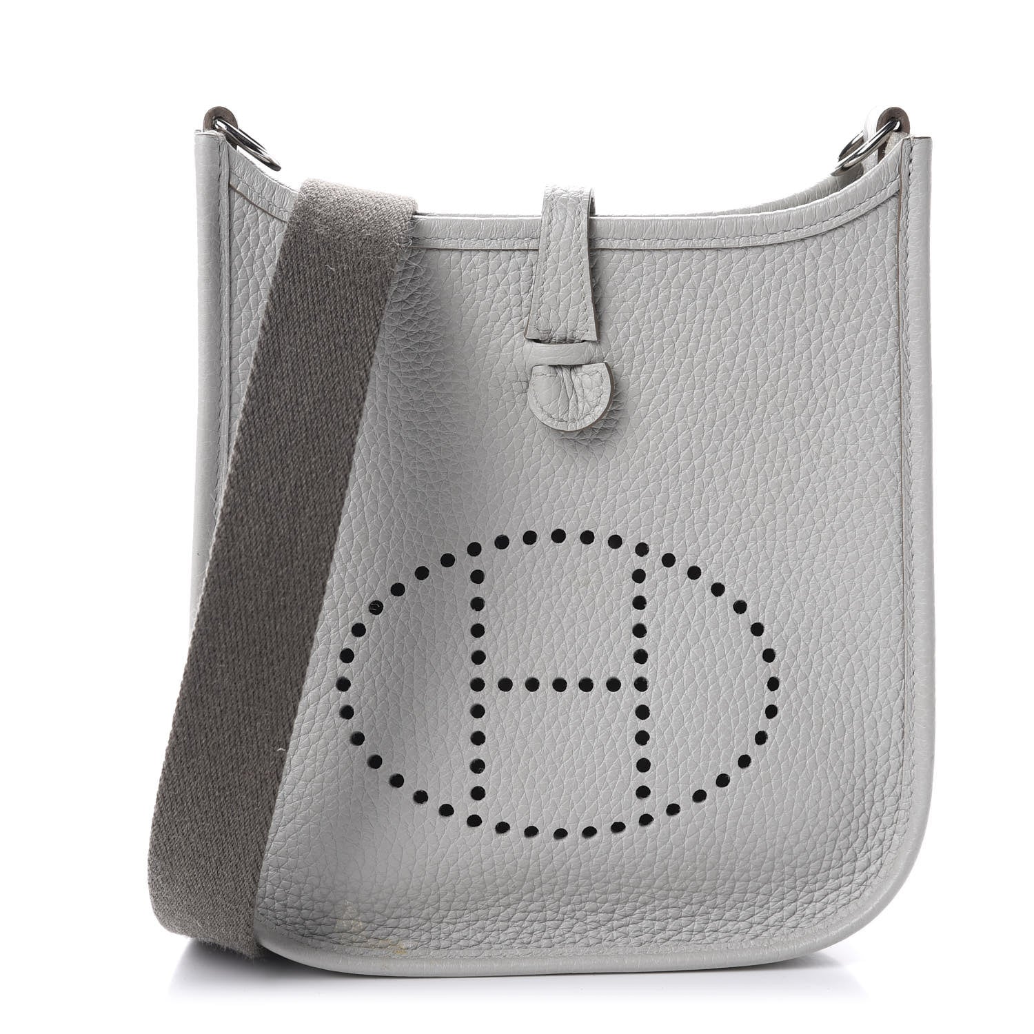 Hermes Taurillon Clemence Amazone Evelyne TPM Gris Perle Etain 1 of 9