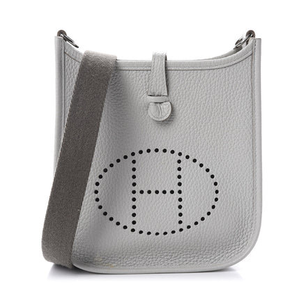 Hermes Taurillon Clemence Amazone Evelyne TPM Gris Perle Etain 1 of 9