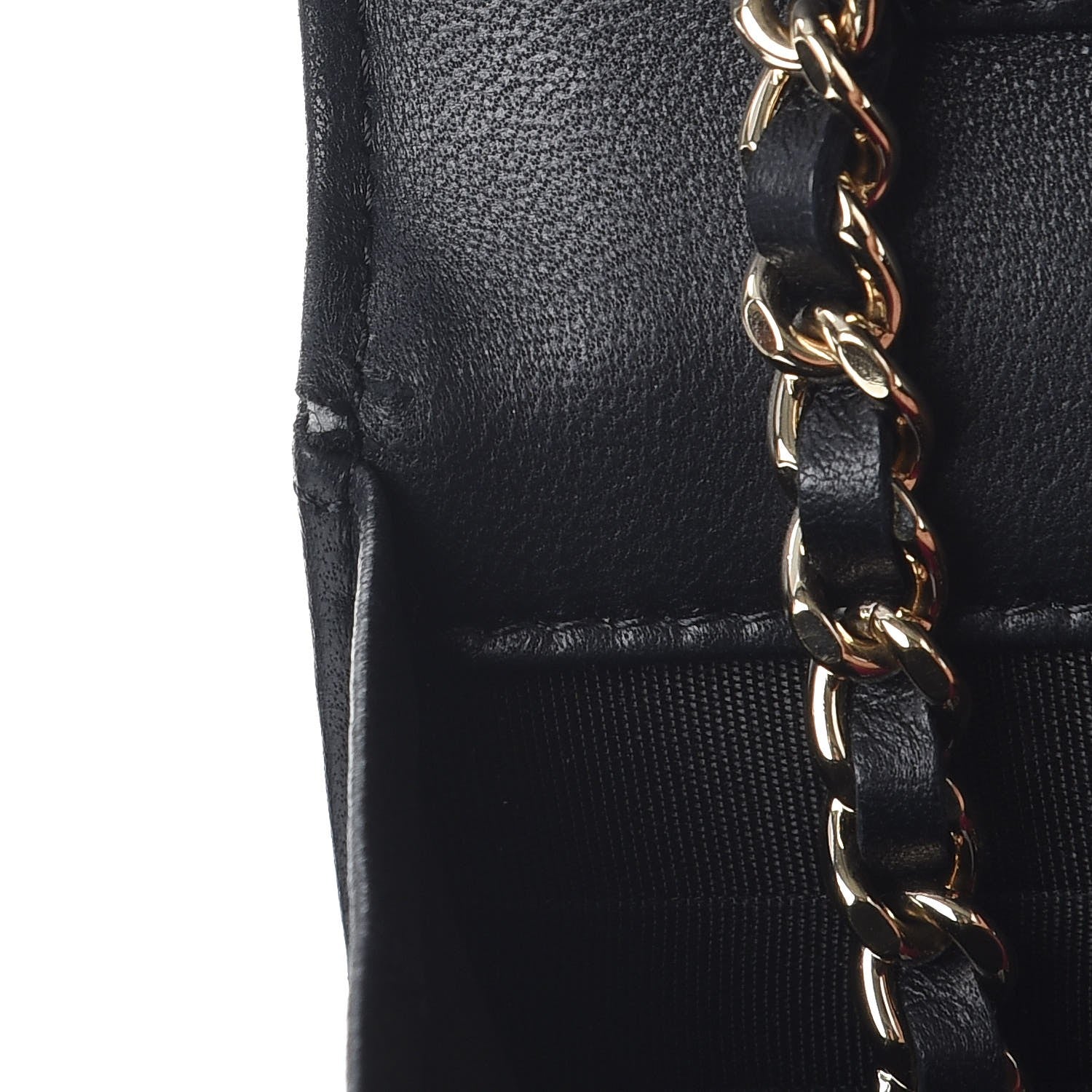 Chanel Lambskin Quilted Boy Wallet On Chain WOC Black 9 of 11