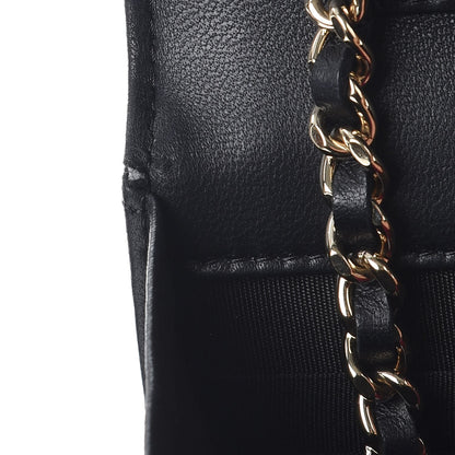 Chanel Lambskin Quilted Boy Wallet On Chain WOC Black 9 of 11