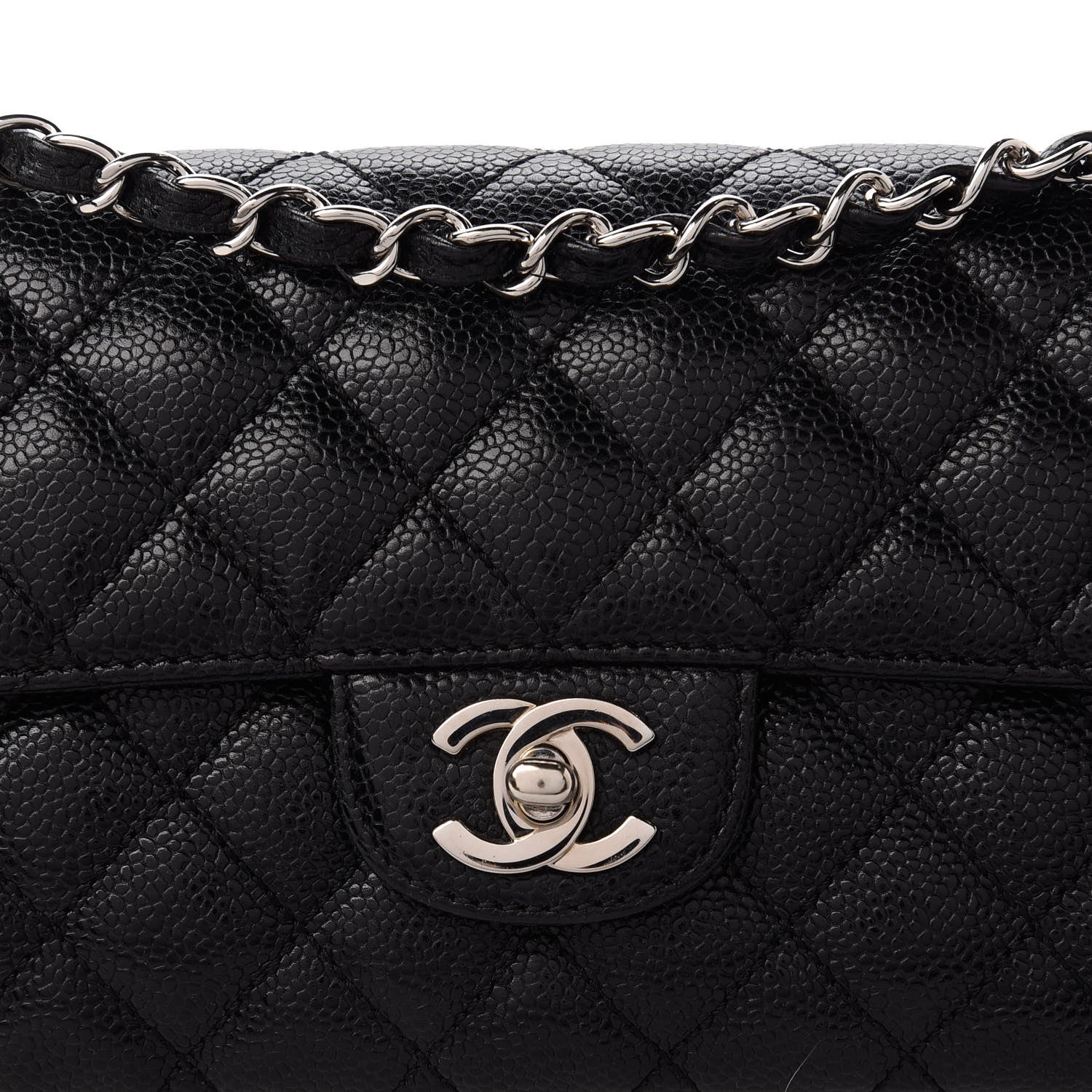 Chanel Caviar Quilted East West Flap Black 10 of 10