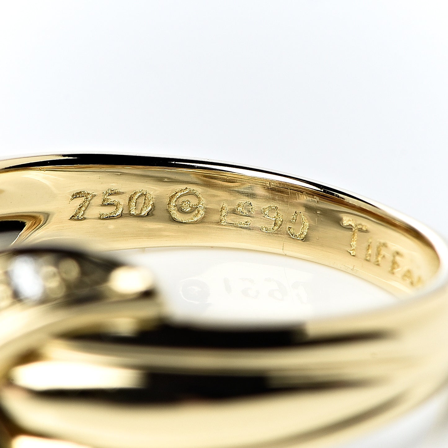 18K Yellow Gold Diamond Signature X Ring 50 5.25
