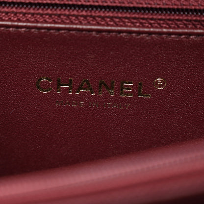 Chanel Iridescent Caviar Quilted Medium CC Filigree Vanity Case Burgundy 6 of 10