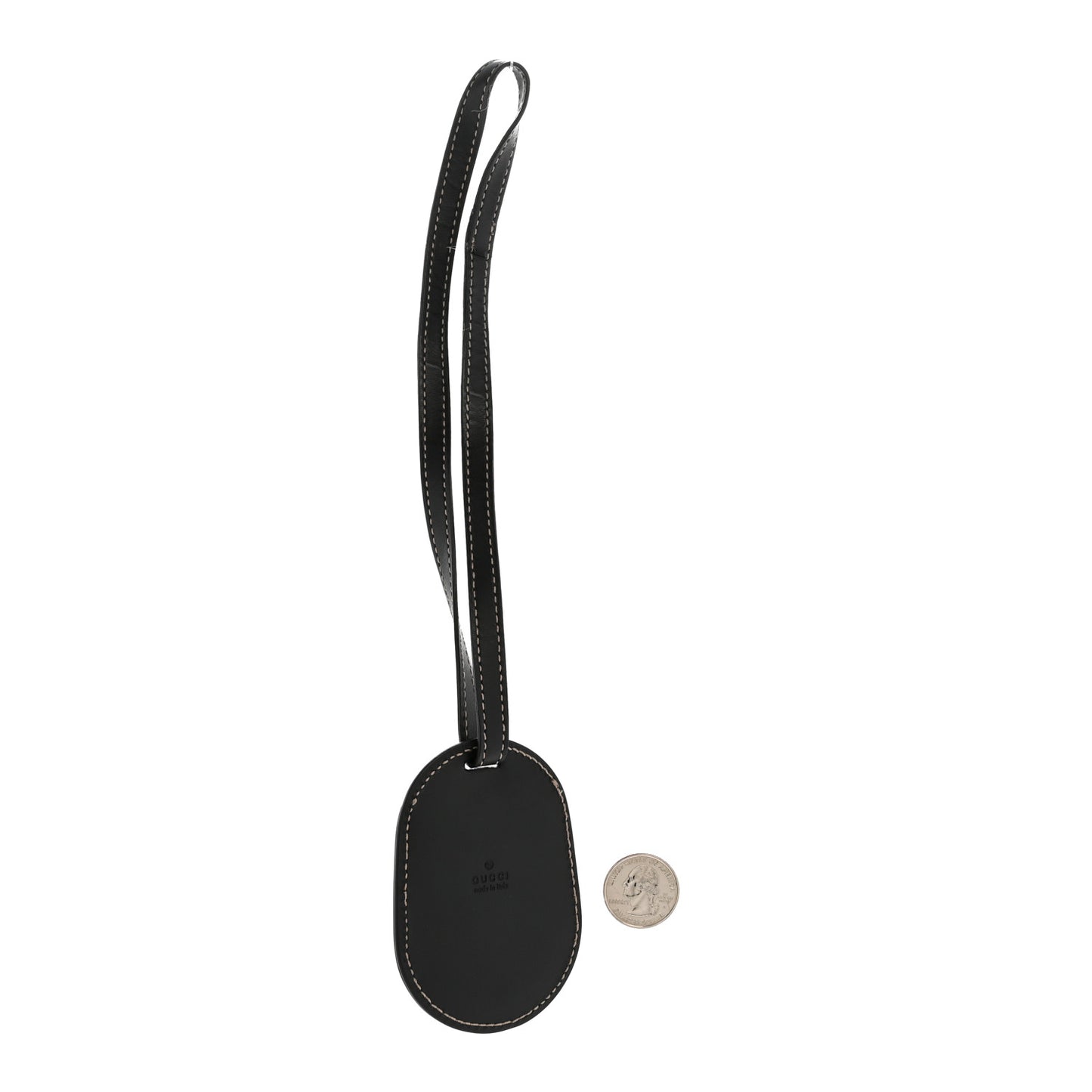 Calfskin Luggage Tag Black