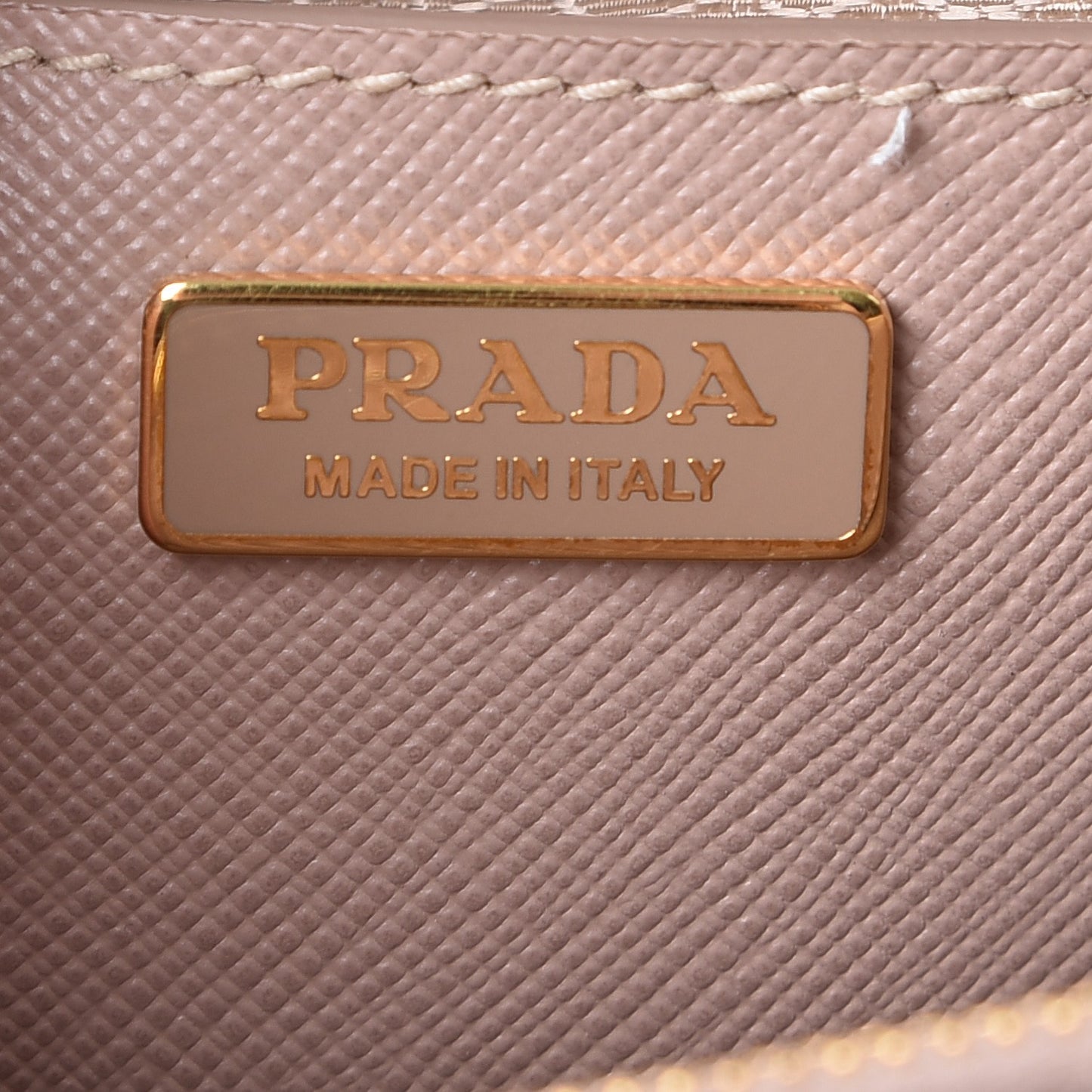 Saffiano Lux Micro Galleria Double Zip Tote Cammeo