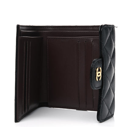 Chanel Caviar Quilted Compact Flap Wallet Black 4 of 6