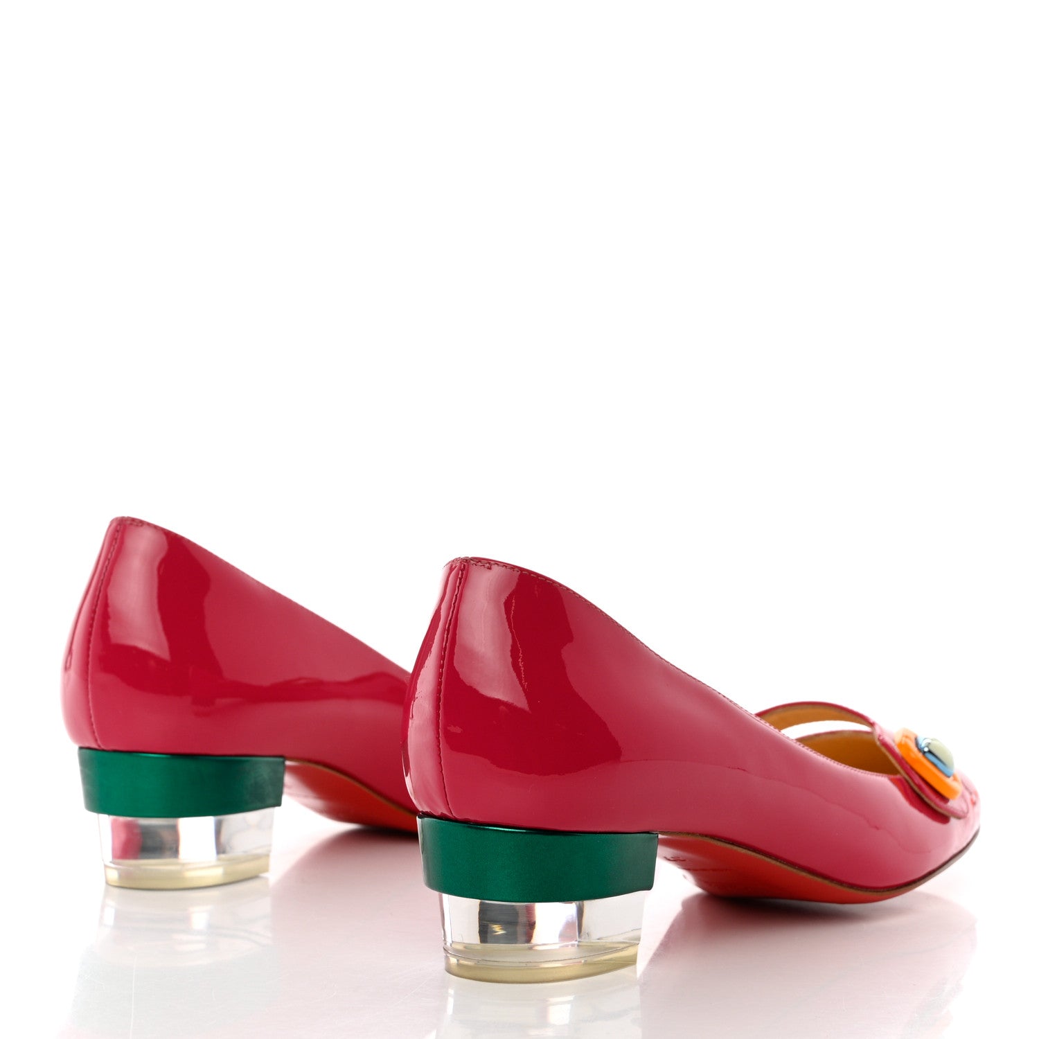 Christian Louboutin Patent Bibababy Flats 37 Rosa 4 of 11