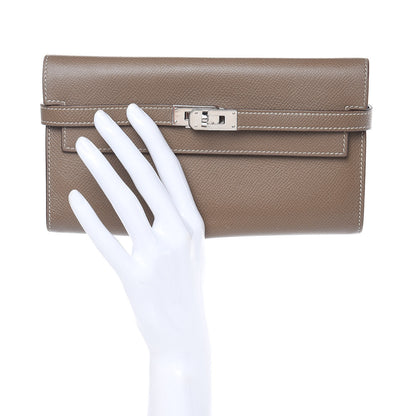 Hermes Epsom Kelly Longue Wallet Etoupe 2 of 11
