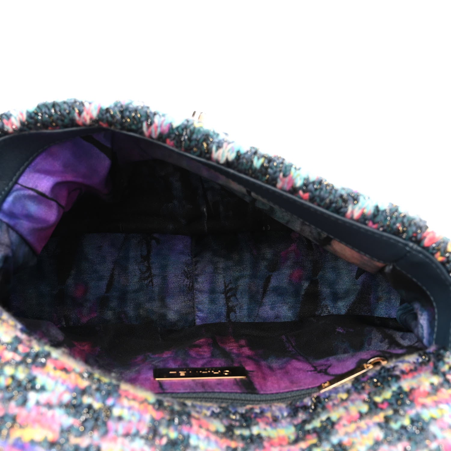 Chanel Tweed Quilted Medium Chanel 19 Flap Dark Multicolor 5 of 10