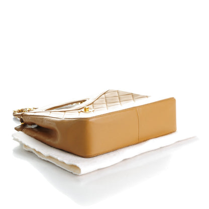 Chanel Lambskin Quilted Shoulder Bag Beige 4 of 9