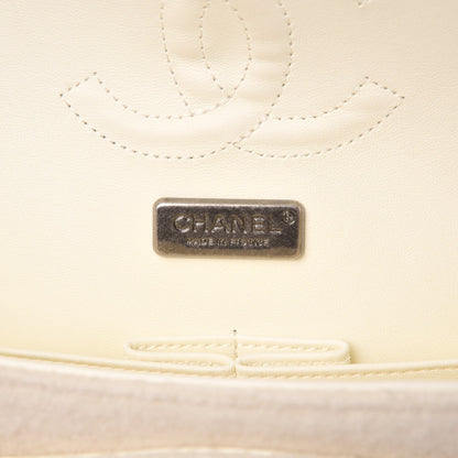 Chanel Felt Flower Embroidered Small Double Flap Ivory Multicolor 5 of 8
