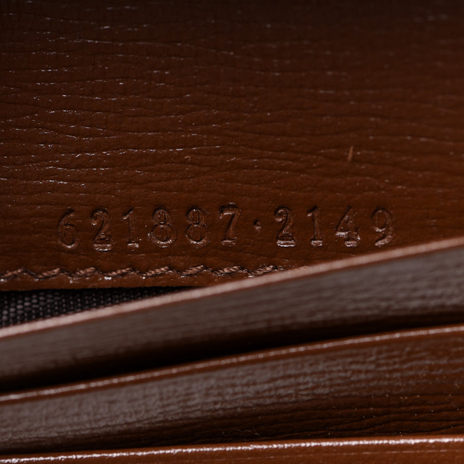 Gucci GG Supreme Monogram Geometric Horsebit 1955 Card Case Wallet Beige Brown Sugar Multicolor 7 of 8