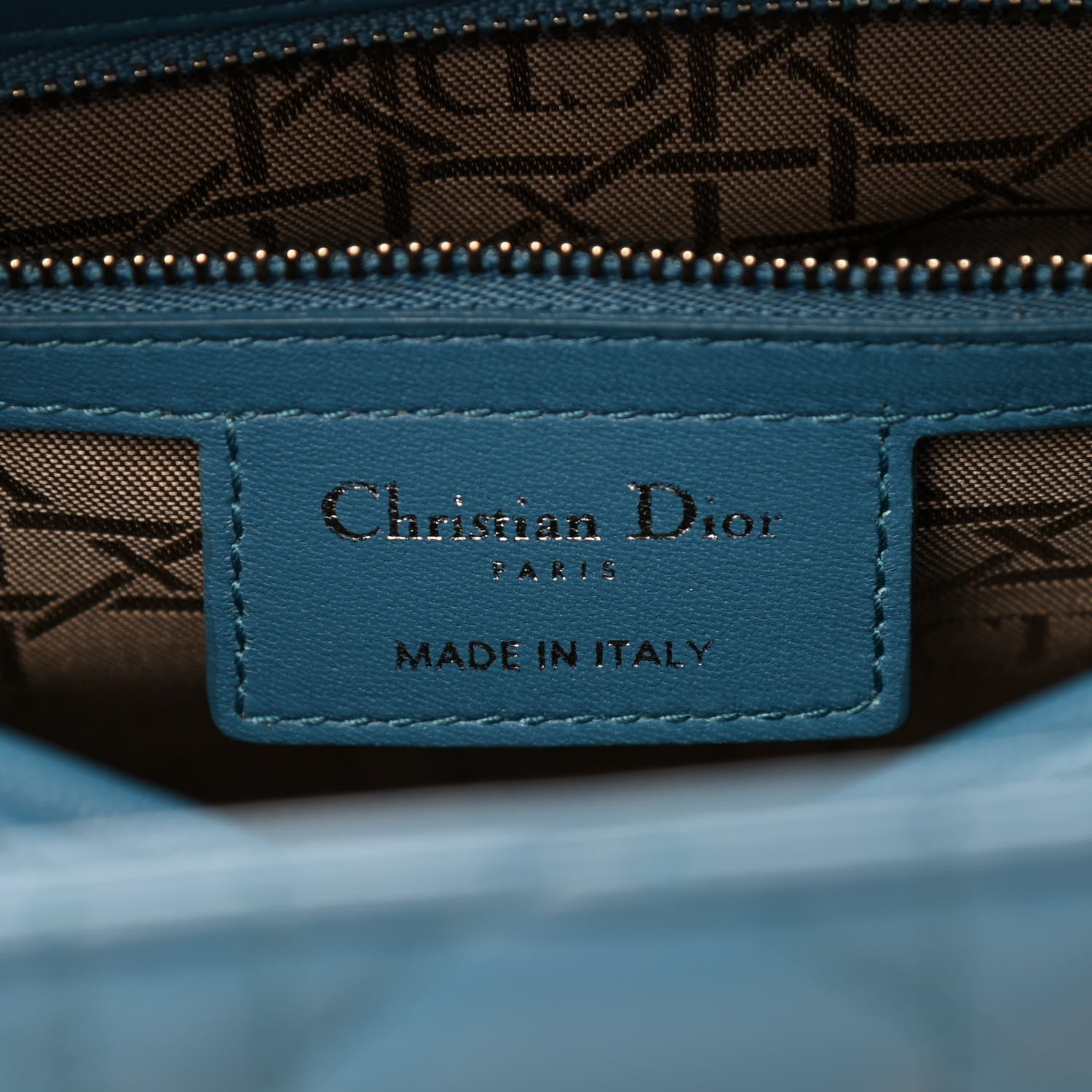 Christian Dior Lambskin Cannage Medium Lady Dior Blue Pastel 6 of 11