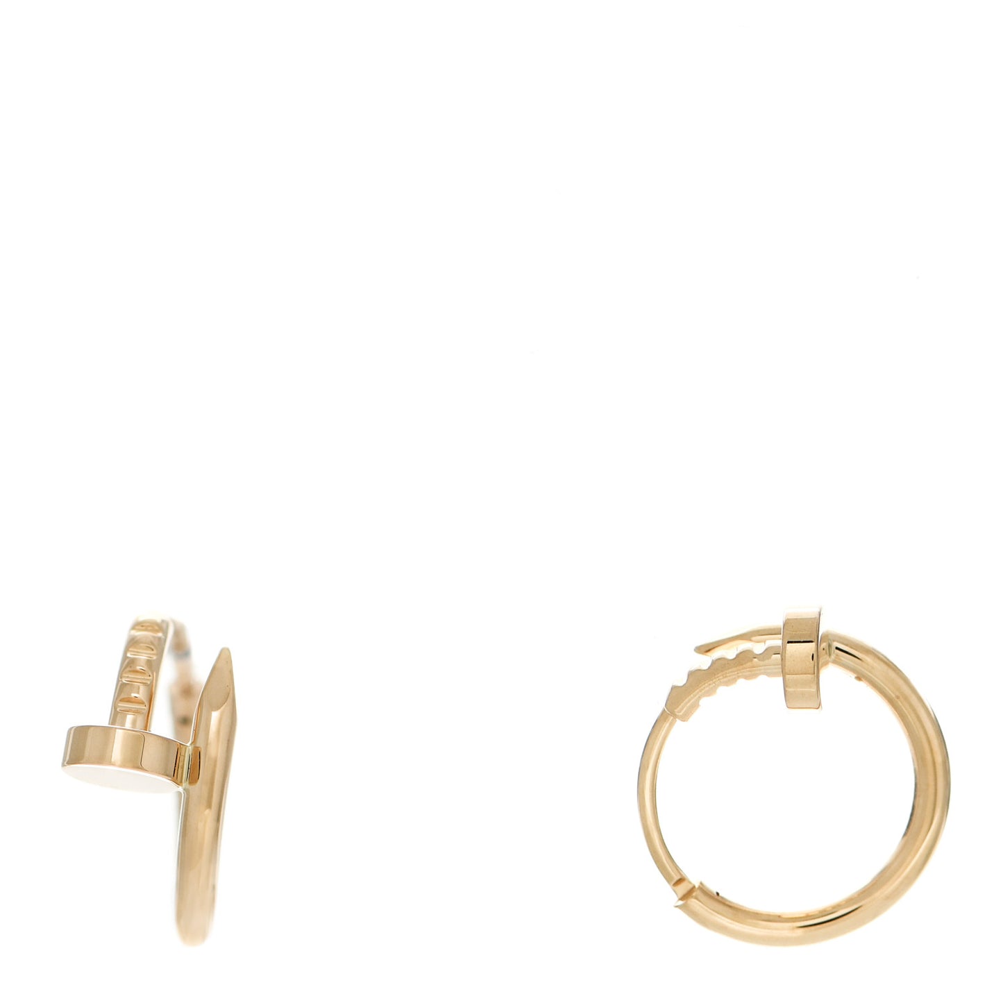 18K Yellow Gold Juste Un Clou Hoop Earrings