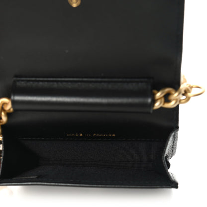 Chanel Caviar Chevron Quilted Boy Flap Waist Belt Bag Black 4 of 9