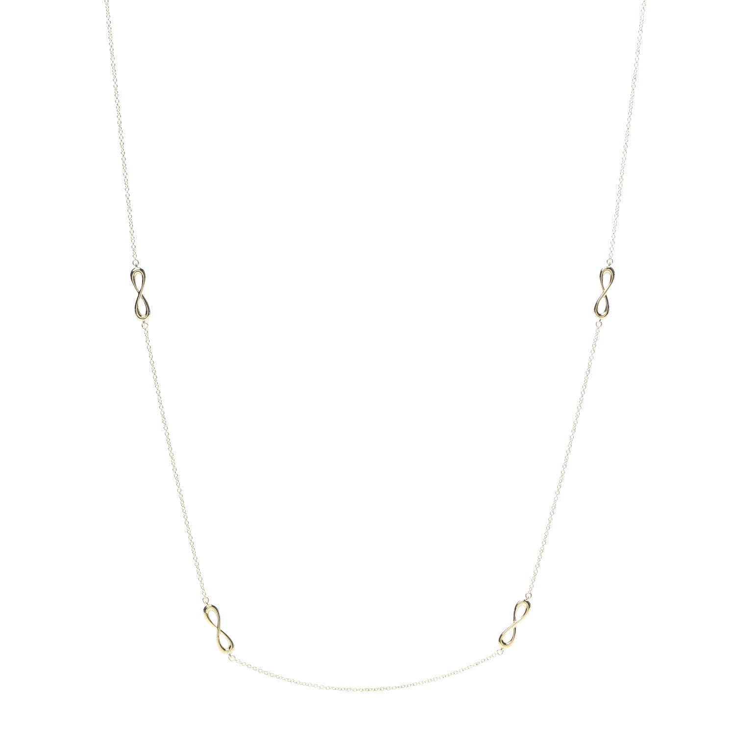 Tiffany 18K Yellow Gold Infinity Endless Necklace 1 of 5